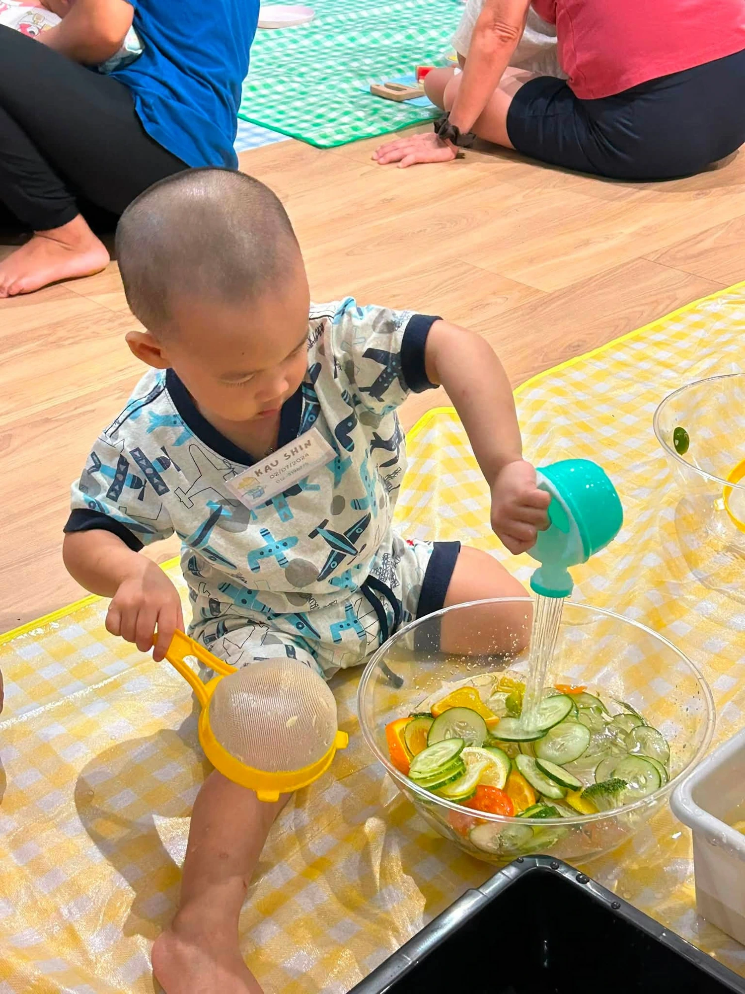 Messy play activity at Little Owl Kindergarten
